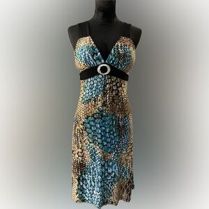 Vintage 🌞 ELIZABETH USA Snakeskin Print Dress